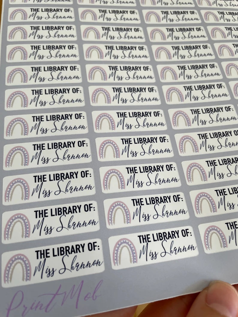 Classroom Library Stickers: Custom Teacher Book Labels (56 ct)