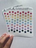 Rainbow Star Planner Stickers - Diary, Scrapbook Stickers (2 Sheets)