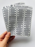 Planner Stickers: Days of the Week, Scrapbook Stickers (2 Sheets)