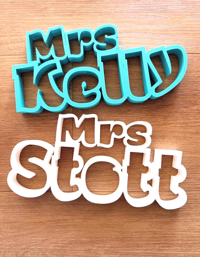 Custom 3D Printed Name Sign