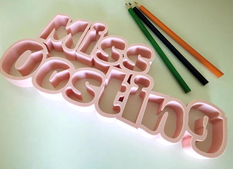 Custom 3D Printed Name Sign