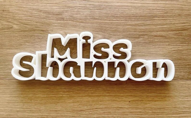 Custom 3D Printed Name Sign